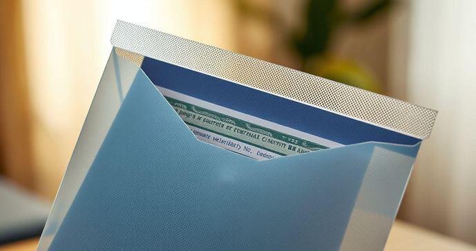 Envelope plástico de segurança personalizado para proteção e organização eficaz