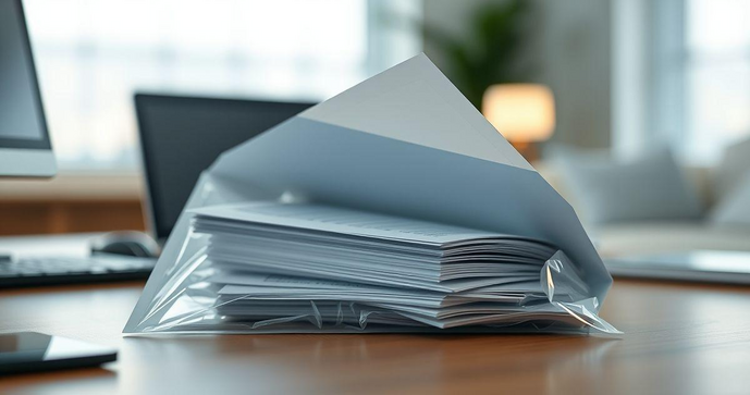 Envelope plástico de segurança personalizado para proteção e organização de documentos
