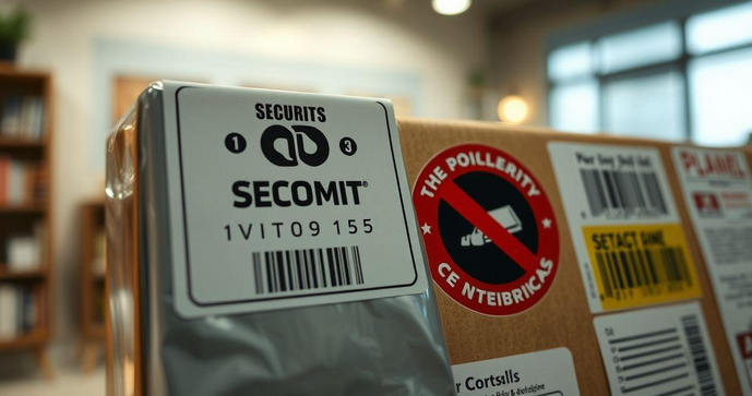 Etiqueta lacre de segurança para proteção eficaz de produtos